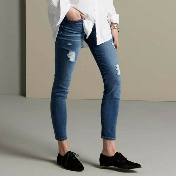 Current/Elliott Denim - Current/Elliott High Waist Stiletto Niagra Destroy